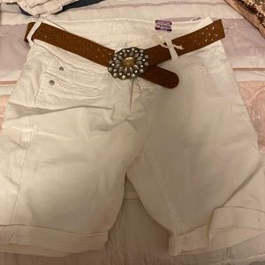 White Denim Shorts